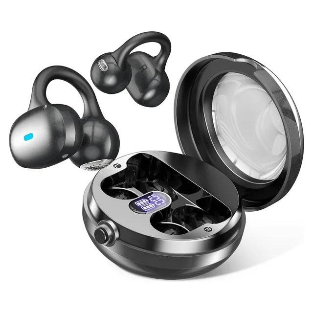FHUMSH Open-Ear Clip Earbuds — Black